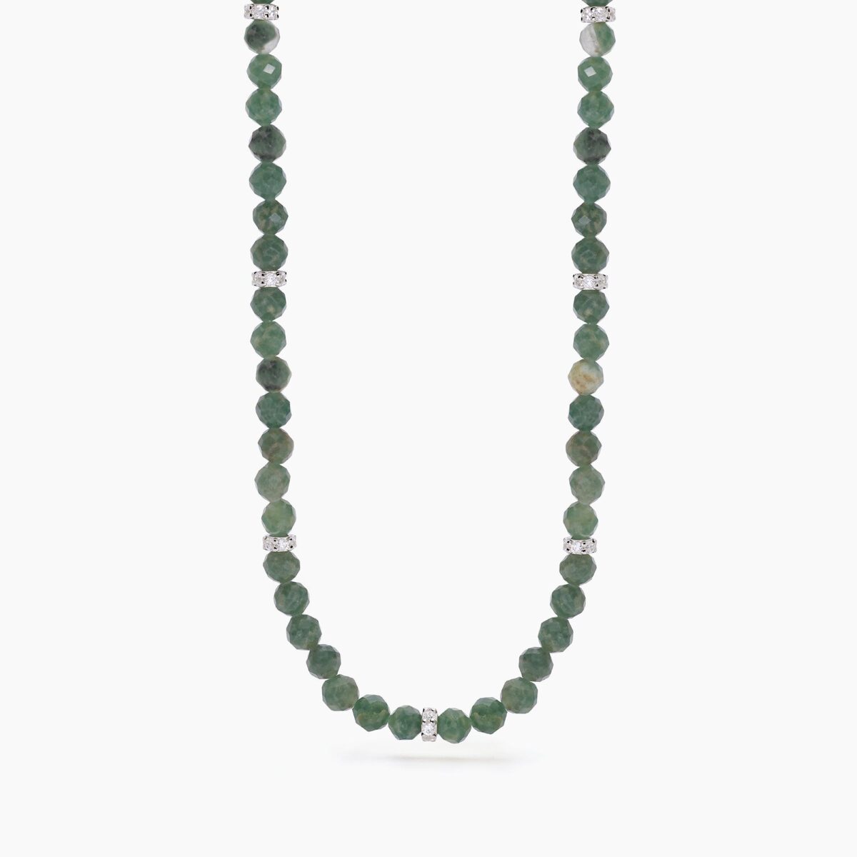 Collana con giada verde in argento donna mabina 553540