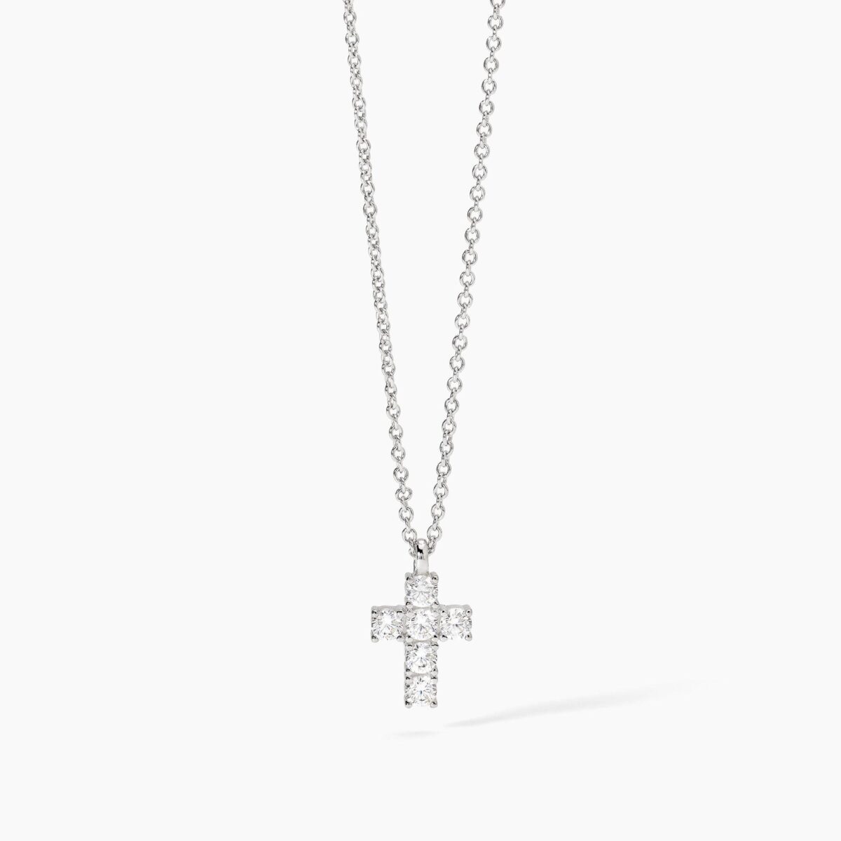 Collana con croce in zirconii mabina collezione autunno inverno 2023 553658