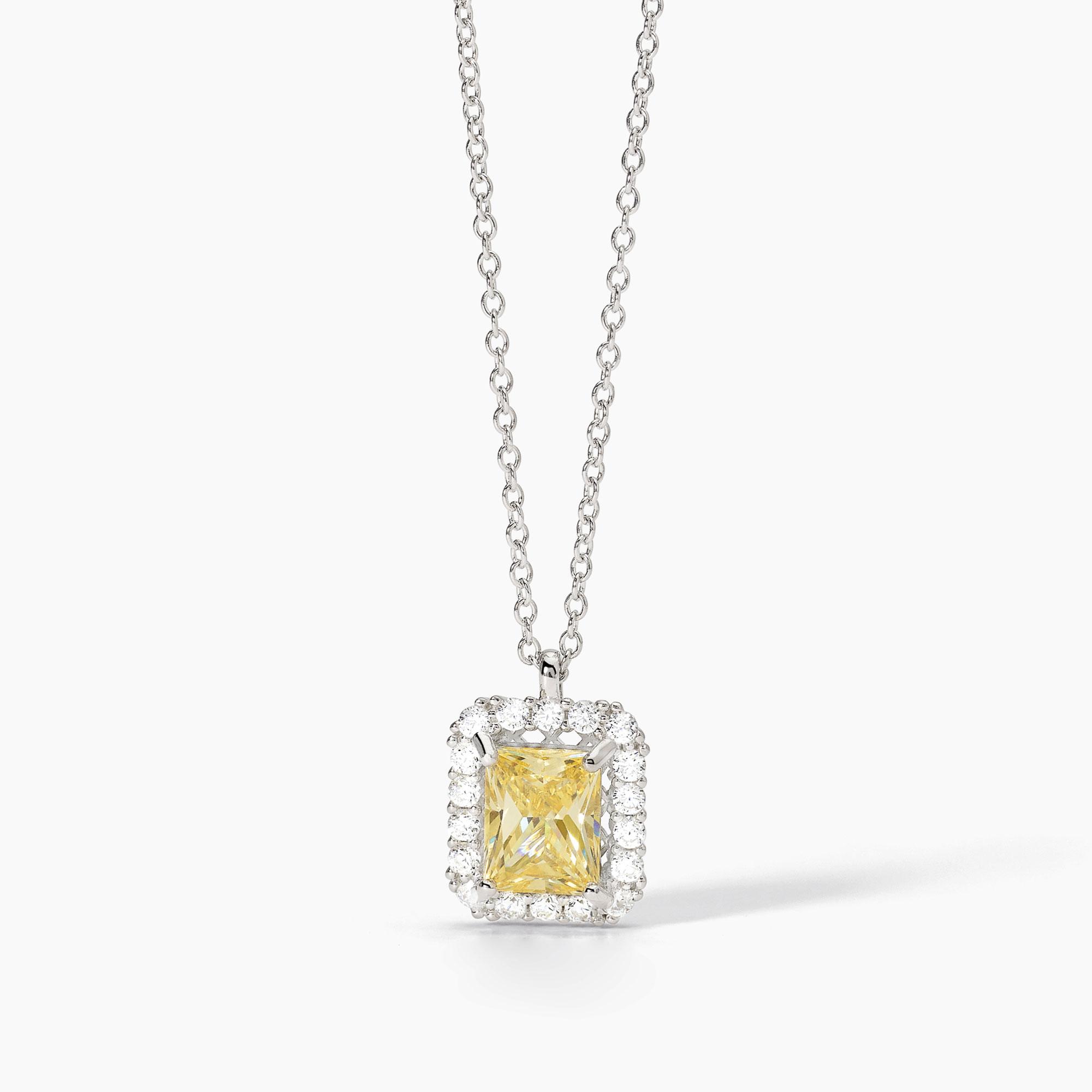 Collana con Zircone Giallo in Argento Donna Mabina - AB PREZIOSI BALZANO