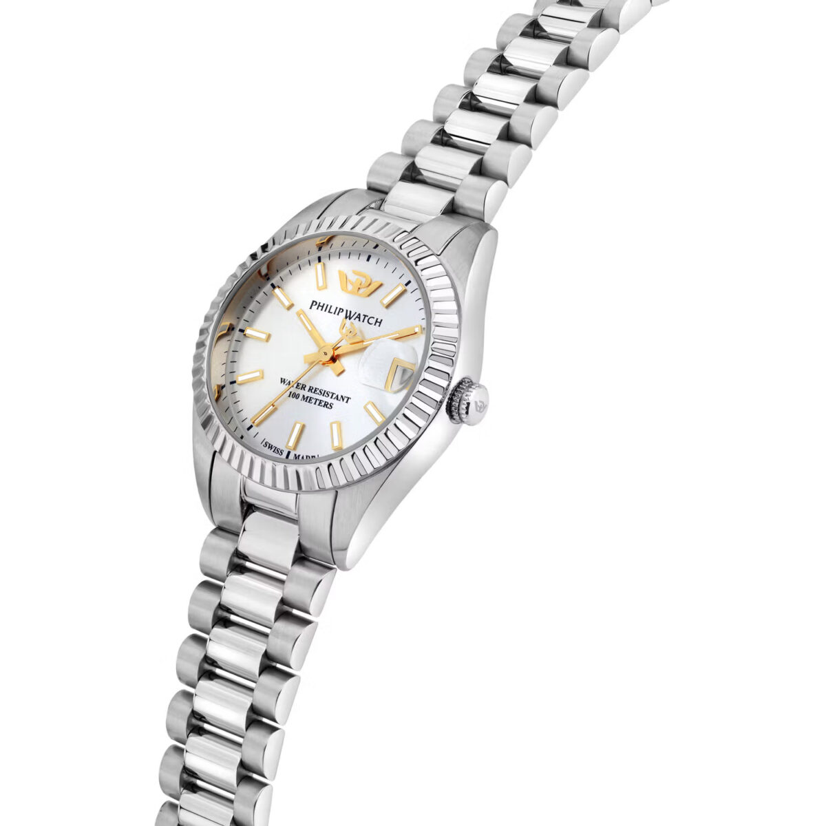 Orologio donna quadrante bianco con dettagli dorati Philip Watch solo tempo idea regalo donna R8253597651 prezzo