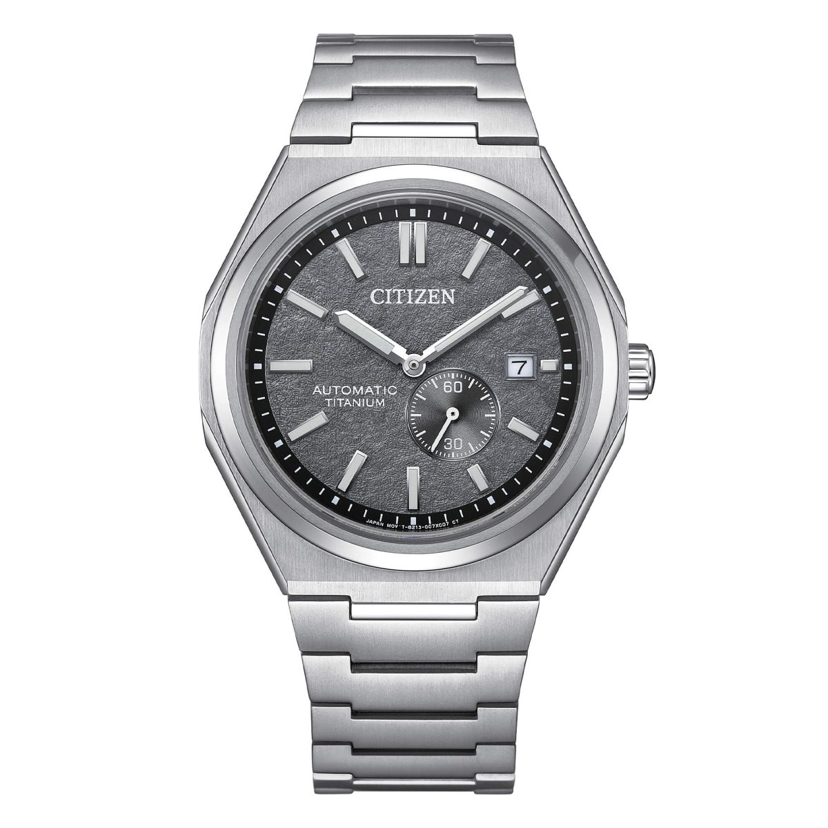 Orologio automatico grigio eco drive al titanio idea regalo uomo NJ0180 80H
